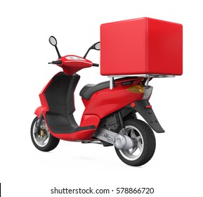 Motorcycle Delivery Box. 3D rendering