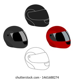 Motorcycle Helmet Icon Cartoon. Single Sport Icon From The Big Fitness, Healthy, Workout Cartoon.