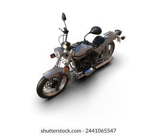 Motorcycle isolated on background. 3d rendering - illustration