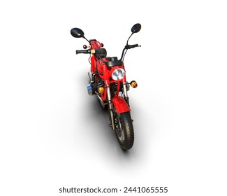 Motorcycle isolated on background. 3d rendering - illustration