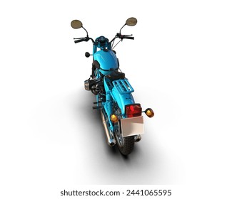 Motorcycle isolated on background. 3d rendering - illustration