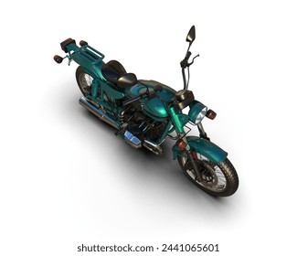 Motorcycle isolated on background. 3d rendering - illustration
