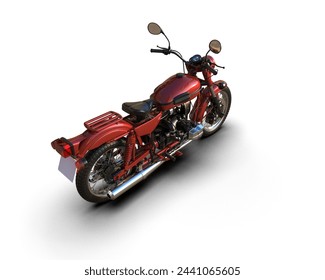 Motorcycle isolated on background. 3d rendering - illustration