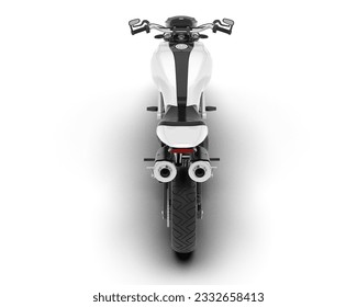 Motorcycle isolated on white background. 3d rendering - illustration - Shutterstock ID 2332658413
