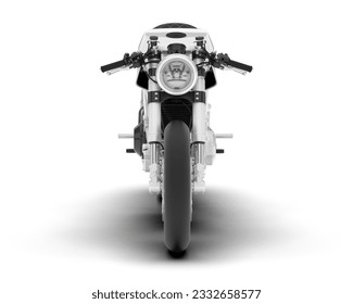 Motorcycle isolated on white background. 3d rendering - illustration - Shutterstock ID 2332658577