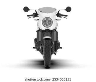 Motorcycle isolated on white background. 3d rendering - illustration - Shutterstock ID 2334055151