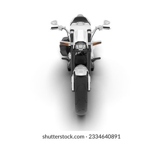 Motorcycle isolated on white background. 3d rendering - illustration - Shutterstock ID 2334640891