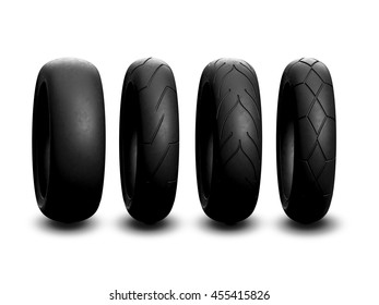 Motorcycle Racing Tires 3d Rendering