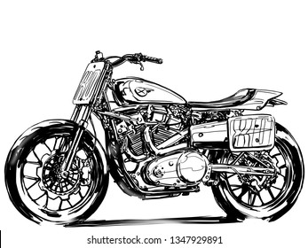  Motorcycle Drawing Images Stock Photos Vectors Shutterstock