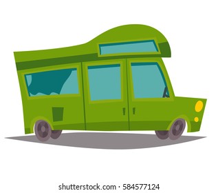 Motorhome Vector Trailer Caravan Mobil Home Stock Vector (Royalty Free