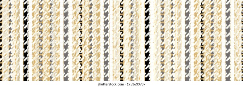 Mottled stripe patterned linen texture background. Summer coastal living style home decor fabric effect. Wash grunge wavy blur material. Decorative textile seamless pattern