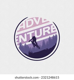 mountain bike adventure logo illustration design - Powered by Shutterstock