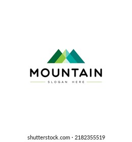 Mountain Logo Color Cut Accents Shape Stock Illustration 2182355519 ...