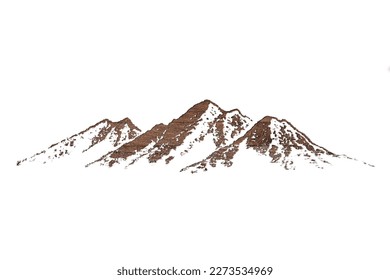 Mountain Peak Silhouette  Summit  Peak  Scenic view  Alpine landscape  Snow  capped mountain  Rocky terrain  Mountain range  graphic  design  illustration 