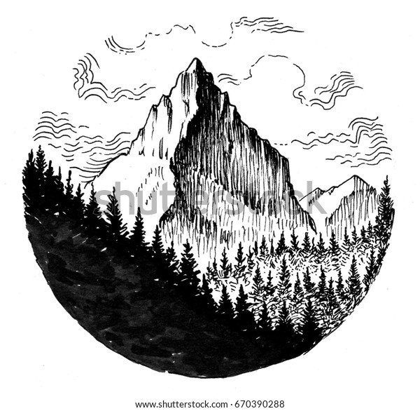 Mountain Pick Stock Illustration 670390288