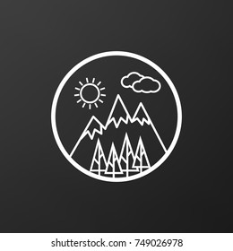 Mountain Sketch Logo Set Retro Style Stock Illustration 749026978 ...