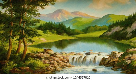 Landscape Painting Nature Painting Original Painting on Canvas