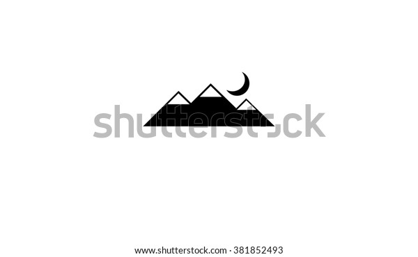 Mountain Vector Mountain Icepeaks Mountain Icon Stock Illustration