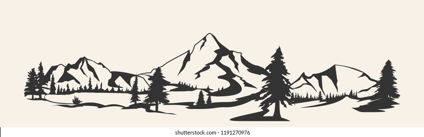 Mountain Outline Logo Images Stock Photos Vectors Shutterstock