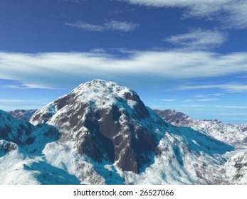 Mountains in the winter
