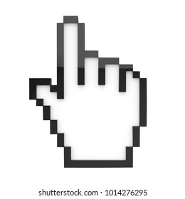 Mouse Cursor Hand Isolated 3d Rendering Stock Illustration 1014276295 ...