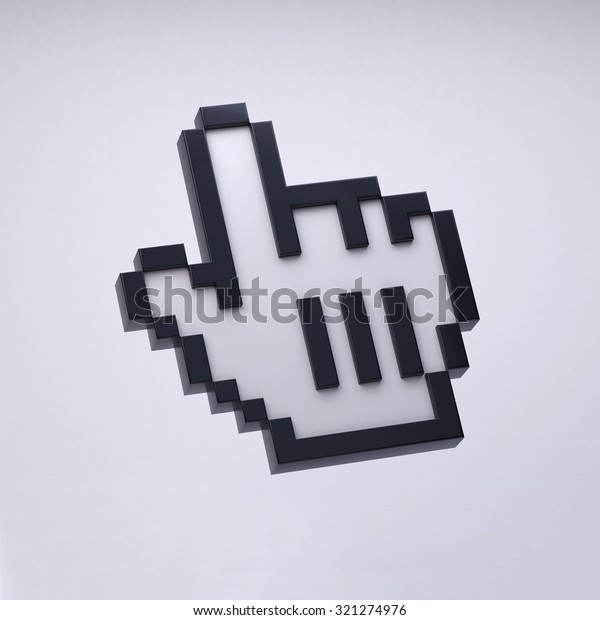 Mouse Hand Cursor Isolated On White Stock Illustration 321274976