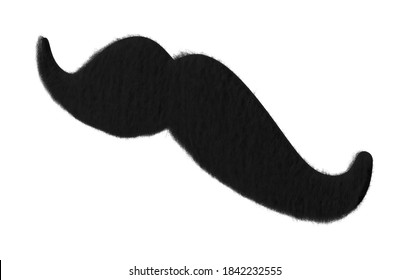 Moustache 3D Illustration On White Background