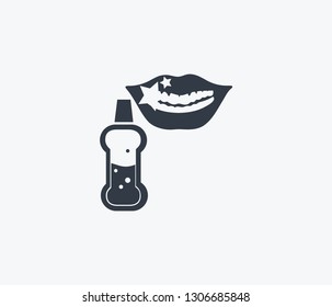 Mouth Wash Icon Isolated On Clean Background. Mouth Wash Icon Concept Drawing Icon In Modern Style.  Illustration For Your Web Mobile Logo App UI Design.