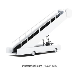 Movable ramp on white background. 3d rendering.