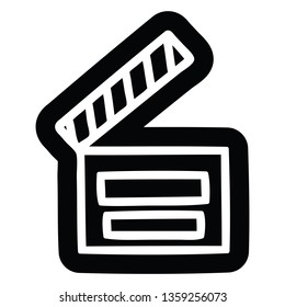 Movie Clapper Board Icon Symbol Stock Illustration 1359256073 