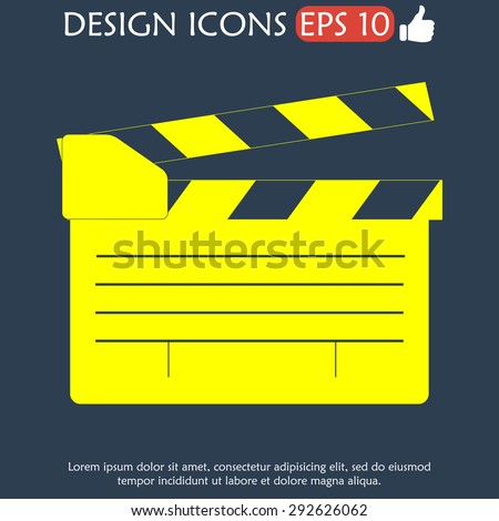 movie clapper board movie maker stock illustration 292626062