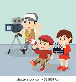movie crew illustration illustration design