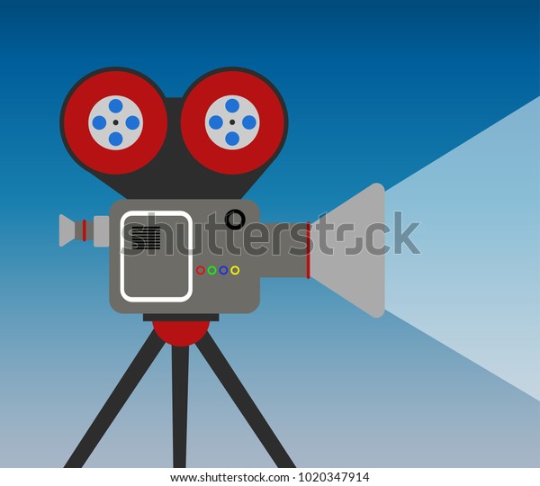 Movie Film Camera Cartoon Stock Illustration 1020347914