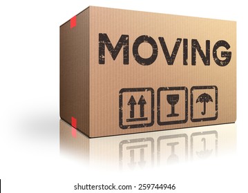 moving box translocation move in or out we have moved cardboard package