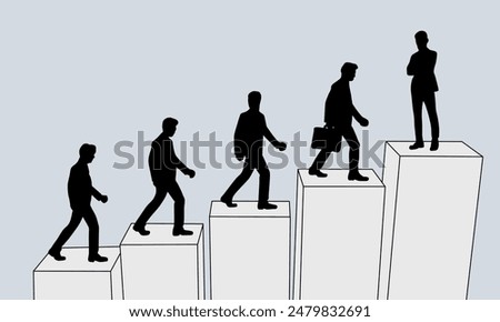Moving forward and never stopping will make us develop ourselves, black ilustrations line art