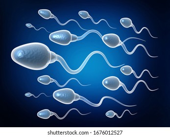 Moving Sperm Cells 3d Illustration Stock Illustration 1676012527 ...