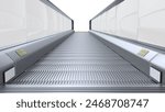 Moving Walkway isolated on white background.3d rendering.