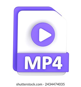 MP4 File 3D Illustration for uiux, web, app, presentation, etc