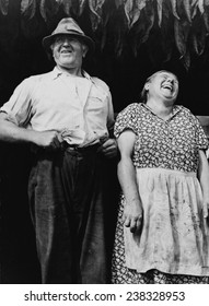 Mr. and Mrs. Andrew Lyman, Polish tobacco farmers, photograph by Jack Delano, Windsor Locks, Connecticut, September, 1940.
