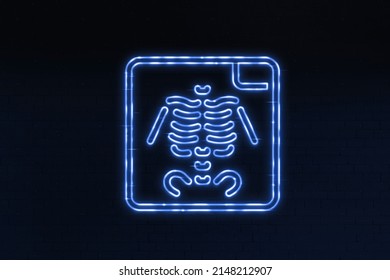 MRI Outpatient Icon Neon Style