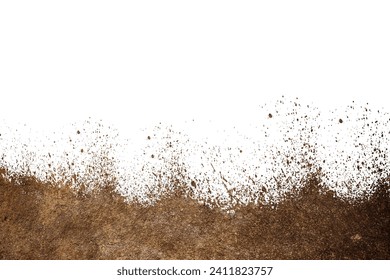 mud splash isolated on white background.	