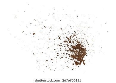 mud splash isolated transparency background.