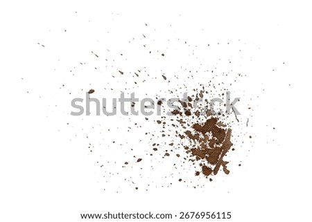mud splash isolated transparency background.