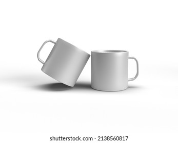 Mug Mockup In White Color - 3d Rendering