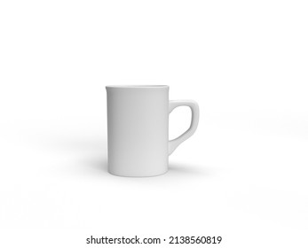 Mug Mockup In White Color - 3d Rendering