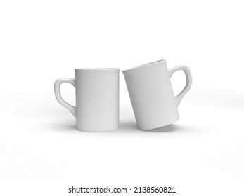 Mug Mockup In White Color - 3d Rendering