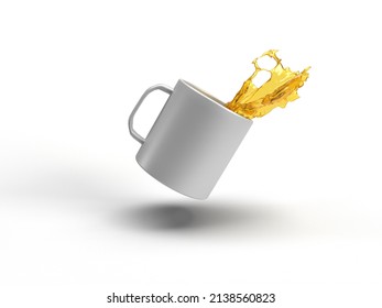 Mug Mockup In White Color - 3d Rendering