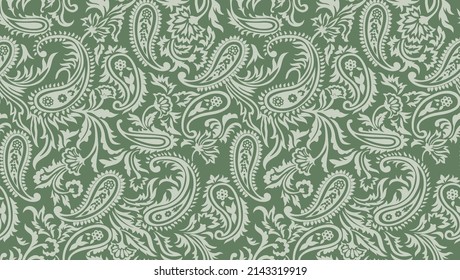 Mughal Art Colorful Damask Floral Paisley Stock Illustration 2143319919 ...