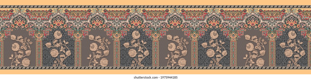 Mughal Border With Rug Style Pattern