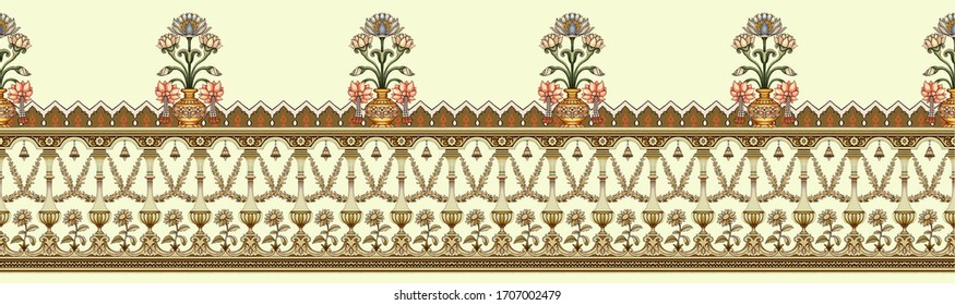 Mughal Motifs Traditional Border 1707002479   Mughal Motifs Traditional Border 260nw 1707002479 